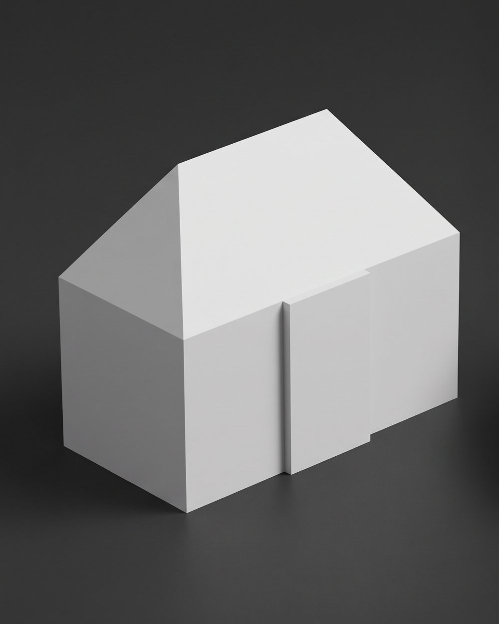 Maquette BIM LOD 100 : les volumes simples du bâtiment, sans ouvertures ni détail.